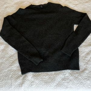 JCrew lambs wool sweater in charcoal gray